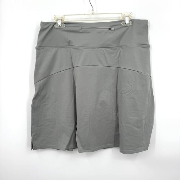 Irusil Women's Pull-On High Waist Active Skirt Regular Fit Pockets Size 3XL Gray - Picture 1 of 9